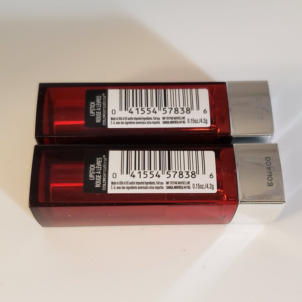 2-Pack Maybelline 311 Crimson Race Color Sensational Cream Finish Lipstick New - Picture 8 of 8